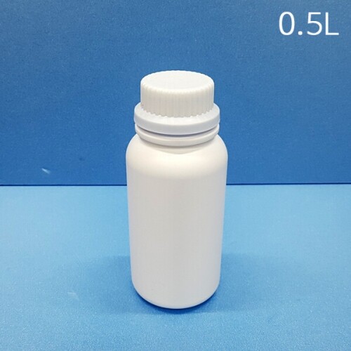 이즈프라텍,DS-500ml 원형(백색) [100개묶음] 샘플통 공병 약품통 세정제통 소스통 편백수통 각종다용도액체보관용기